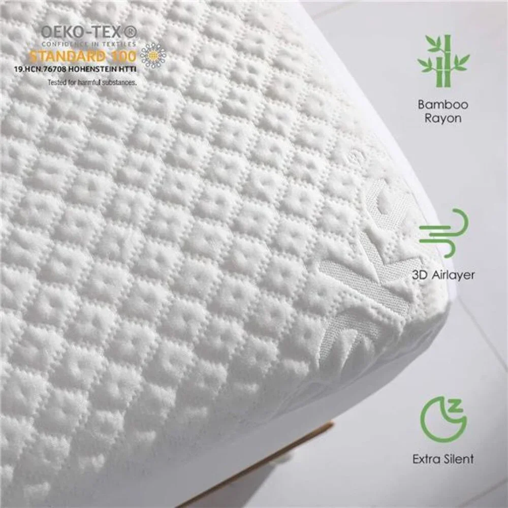 King Size Waterproof Mattress Protector Rayon from Bamboo Fitted Mattress Pad